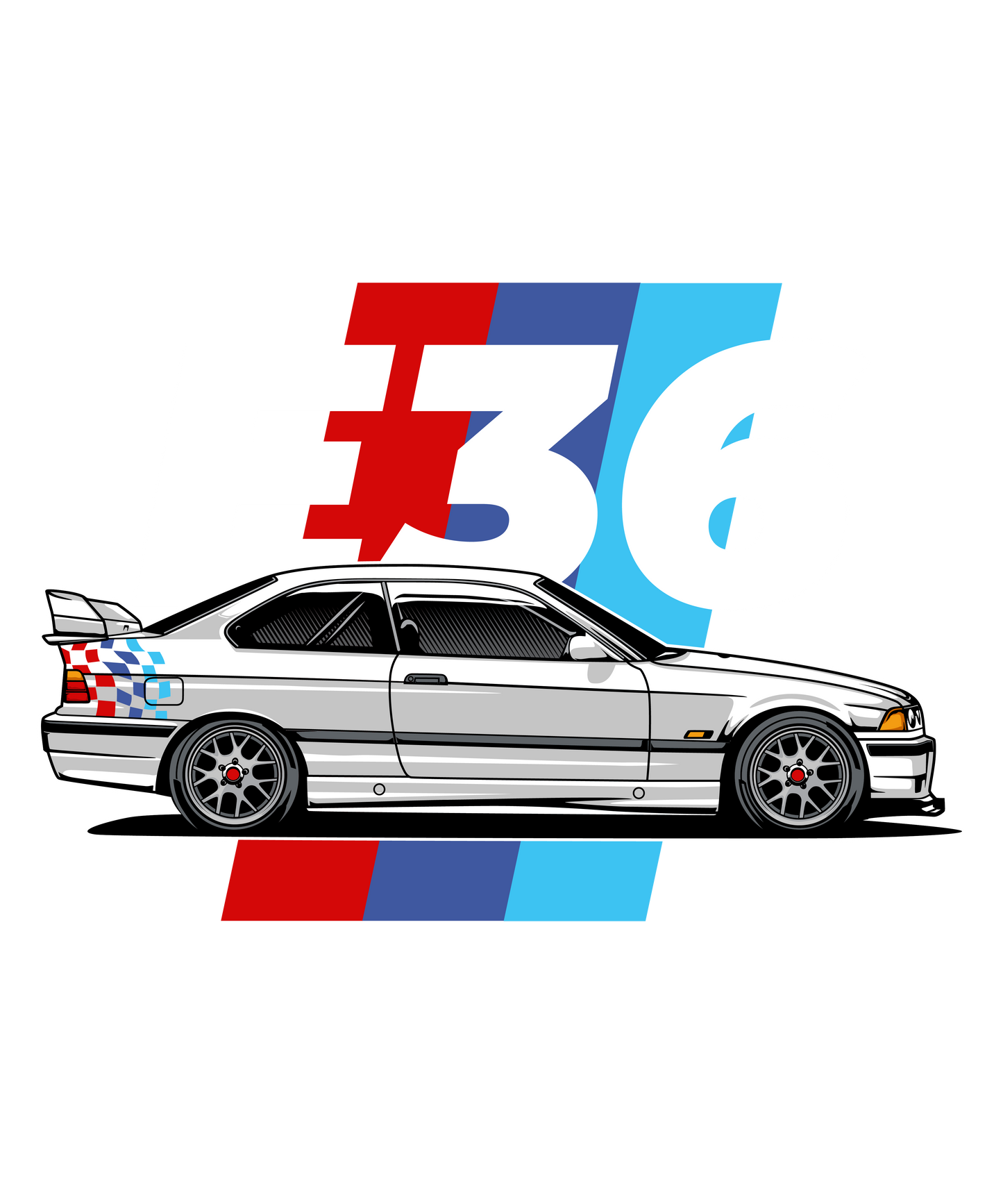 E36 DTF Transfer – 11x13.2 in | Motorsport Legacy Design