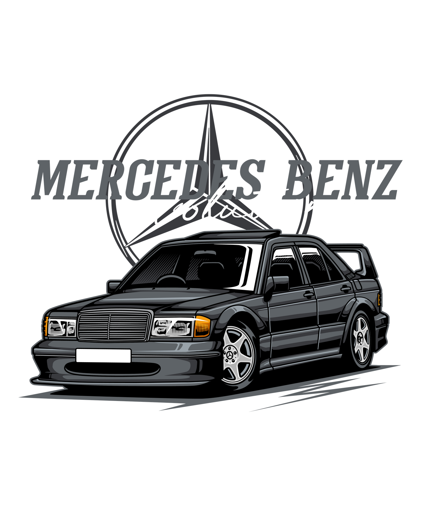 Mercedes Evolution DTF Transfer – 11x9.1 in | Classic Legend Design