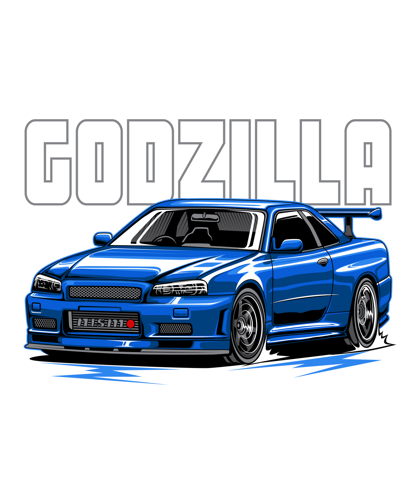 Godzilla DTF Transfer – 11x7.9 in | JDM Icon Design