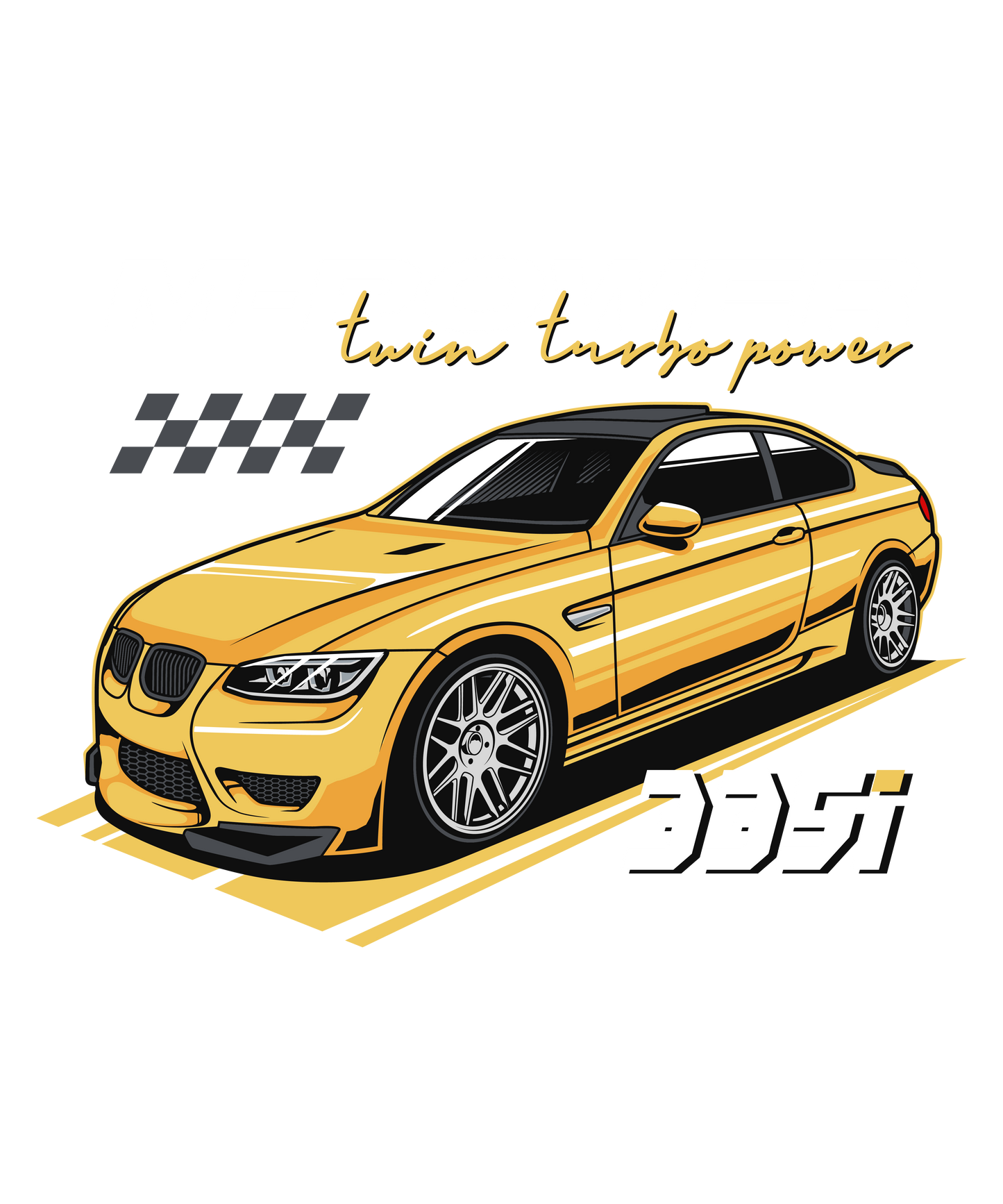 M-Power 335i Twin Turbo” DTF Transfer