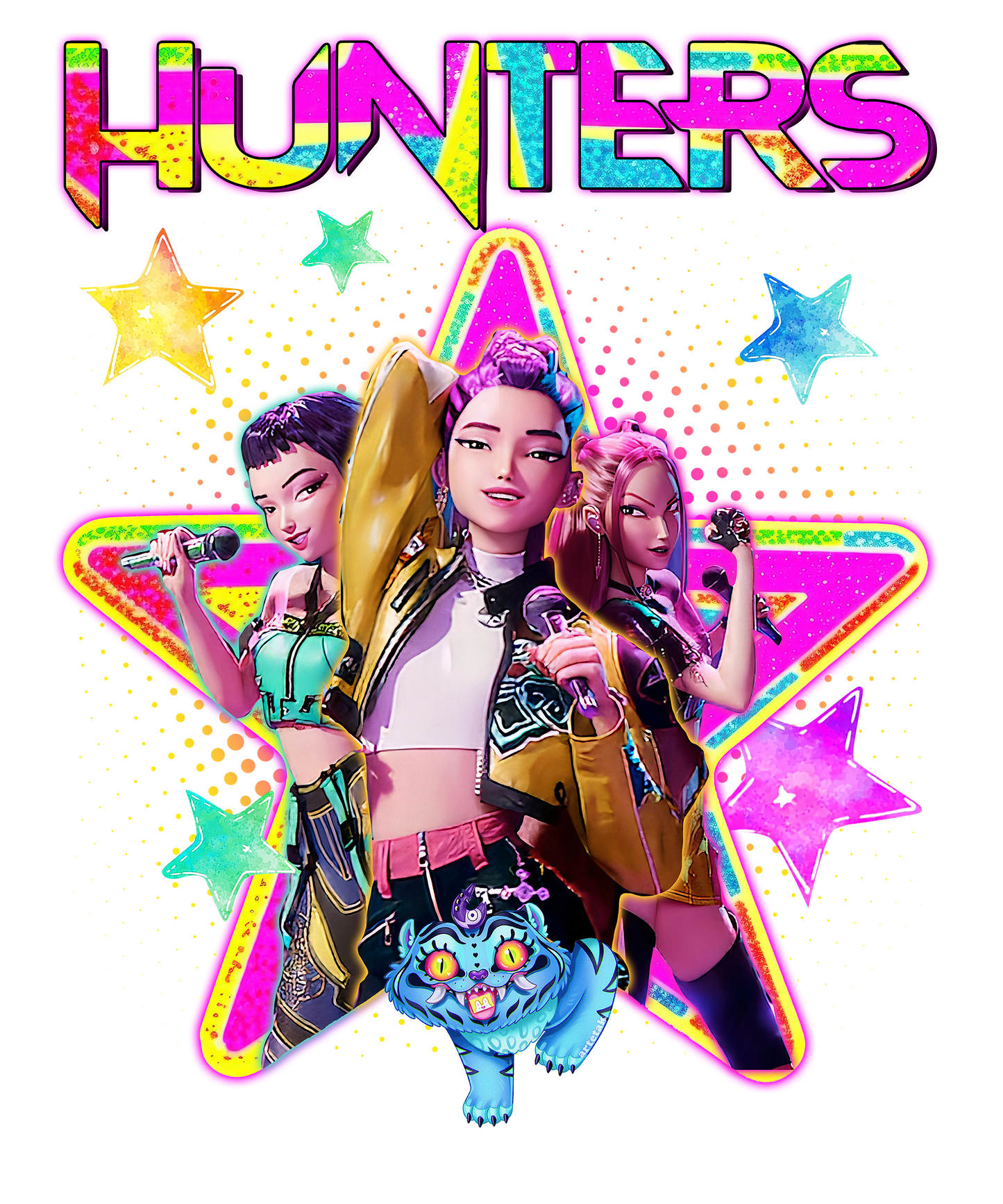 ✨ K-Pop Hunters DTF Transfer – 9x11 Inch Full-Color Heat Transfer