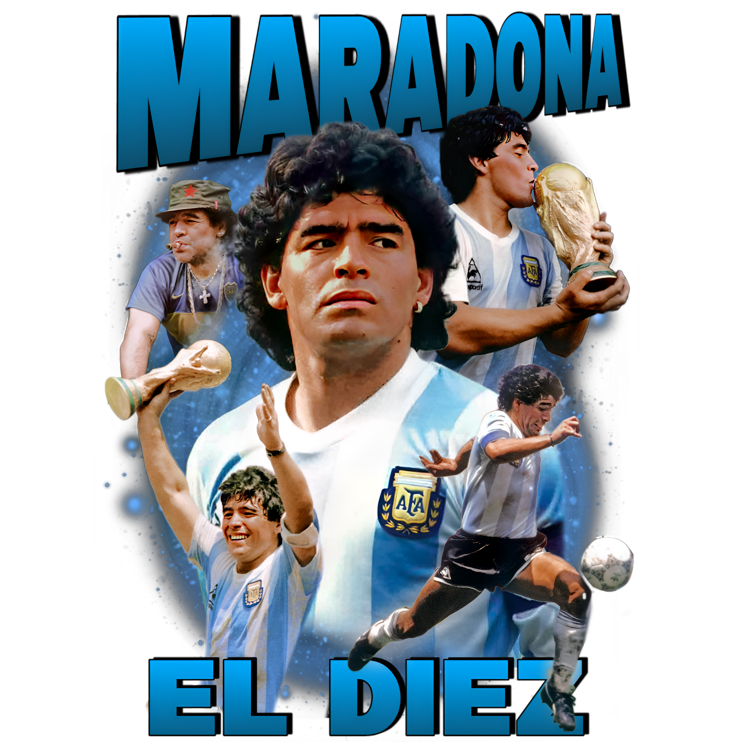 Maradona El Diez DTF Transfer – 11x14.7 in