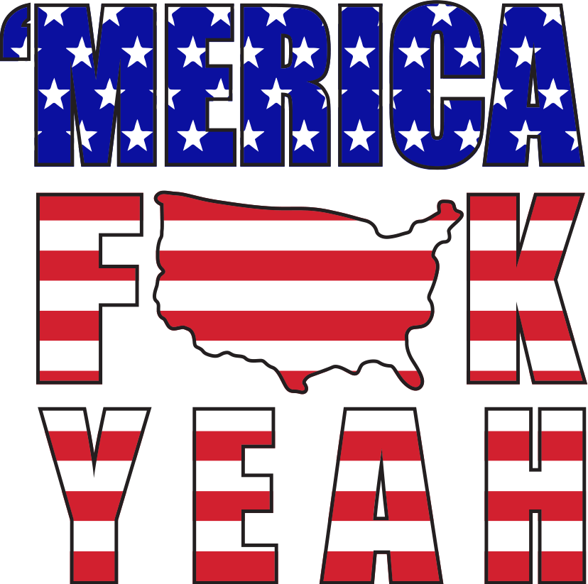 ‘Merica F*ck Yeah DTF Transfer – 11.3x11.3 Inch Full-Color Transfer