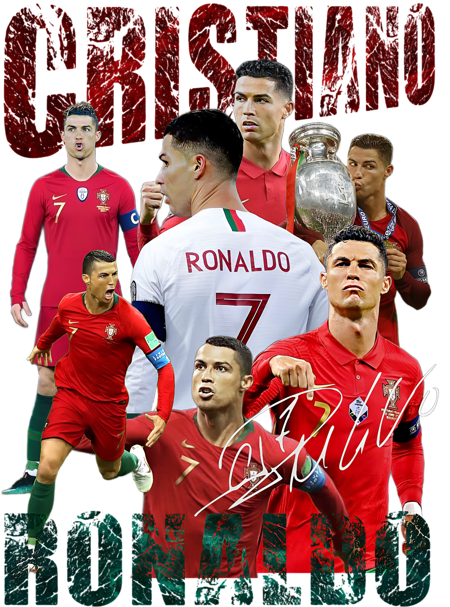 Cristiano Ronaldo Portugal DTF Transfer – 11x14.8 in