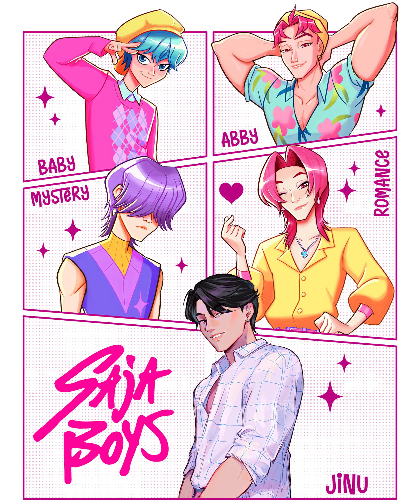 🎤 SAJA BOYS K-Pop Inspired DTF Transfer – 8x10.5 Inch Full-Color Heat Transfer