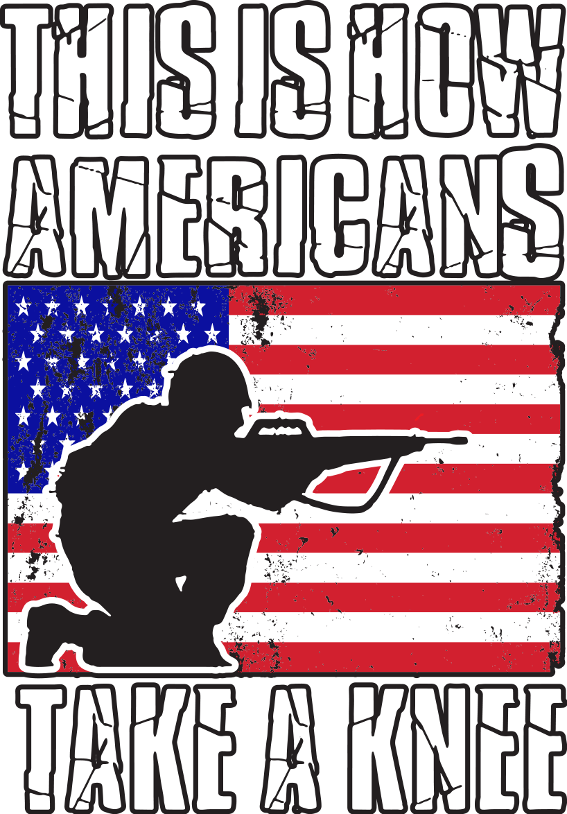 This Is How Americans Take a Knee DTF Transfer – 11x15.5 Inch Full-Color Transfer
