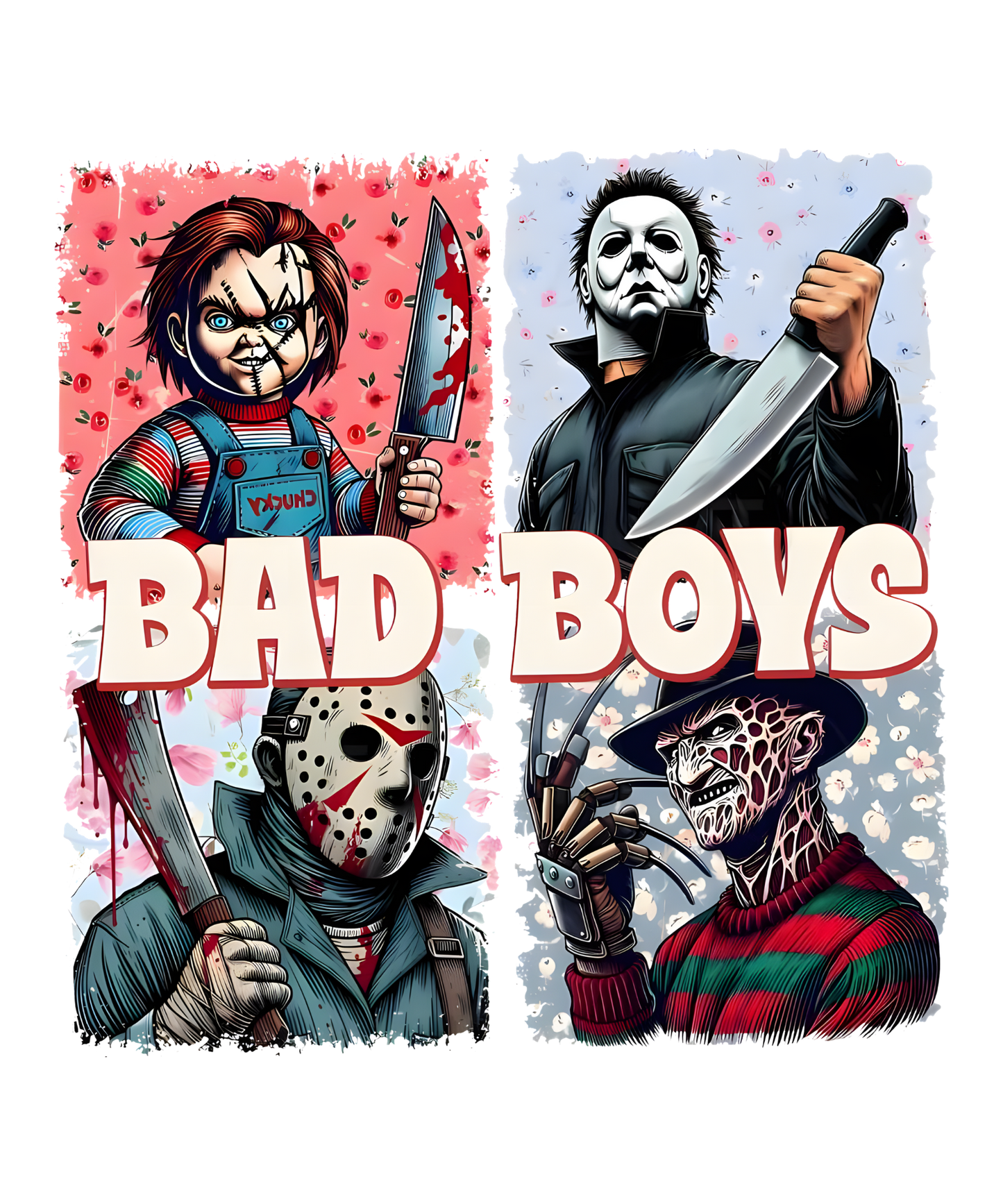 Bad Boys Horror design (Chucky, Michael Myers, Jason, Freddy Krueger)
