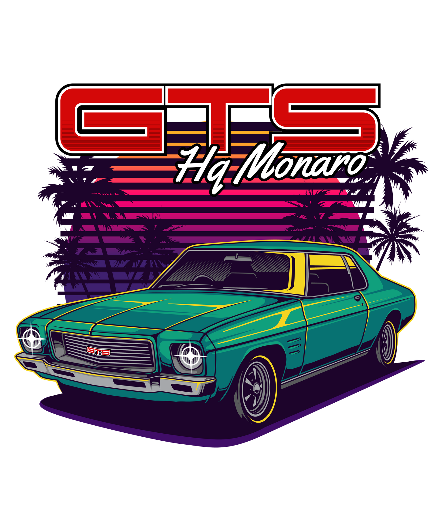 GTS HQ Monaro DTF Transfer – 11x13.2 in | Retro Muscle Design