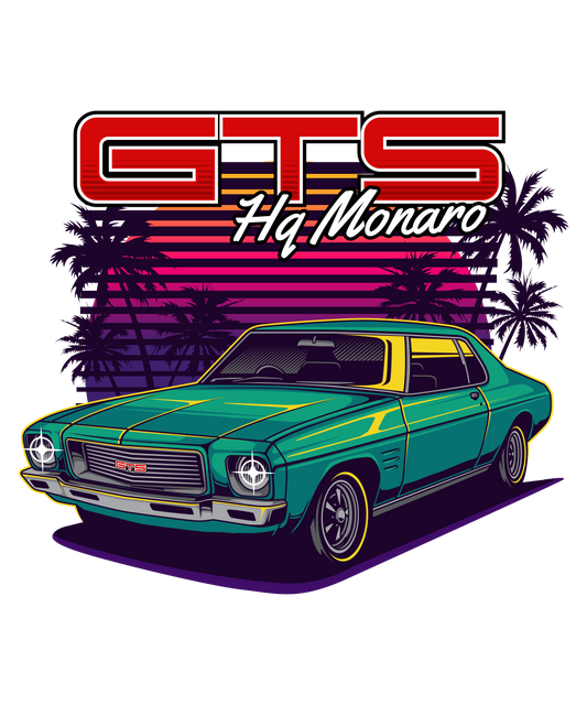 GTS HQ Monaro DTF Transfer – 11x13.2 in | Retro Muscle Design