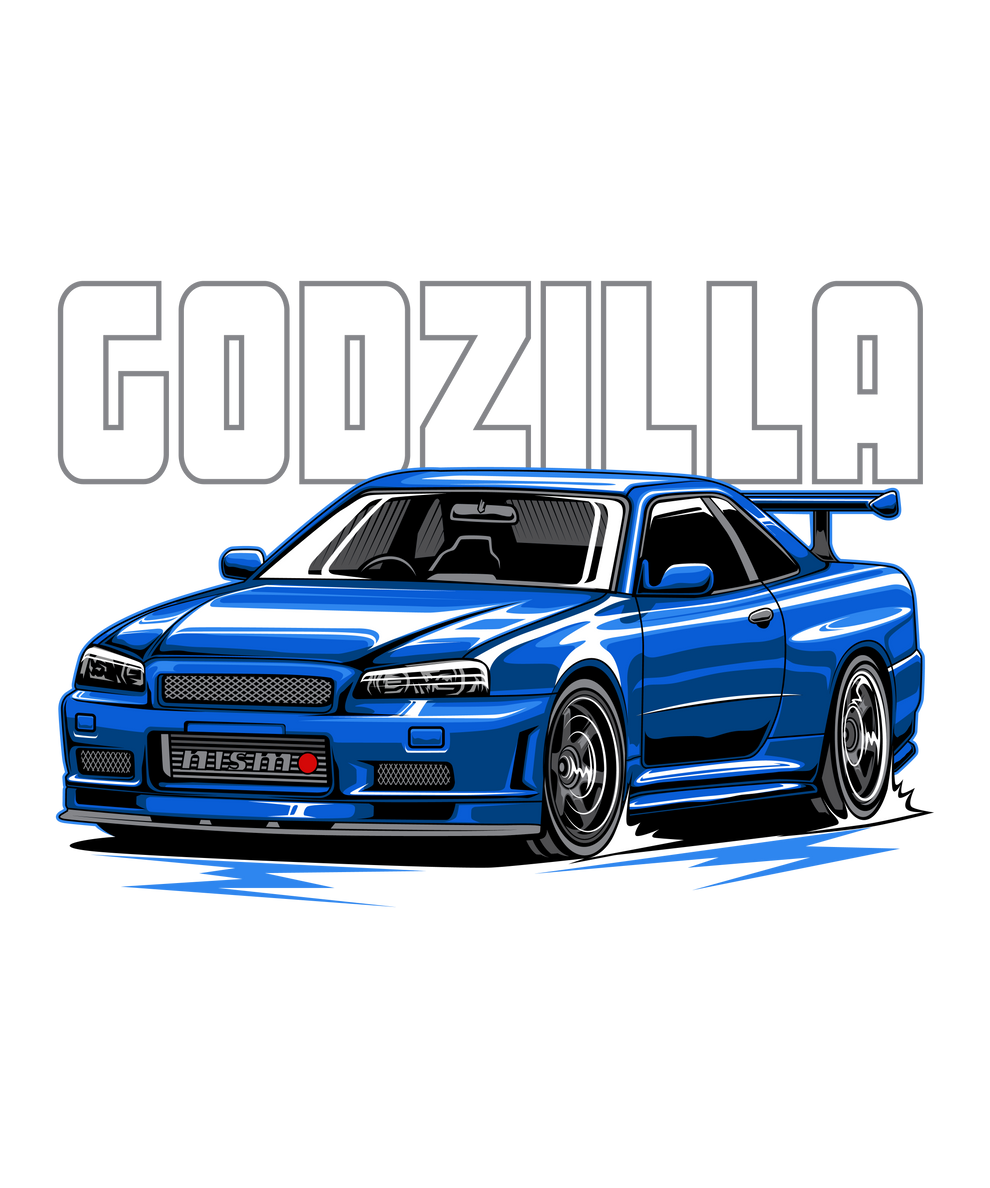 Godzilla DTF Transfer – 11x7.9 in | JDM Icon Design – Kings DTF Transfers