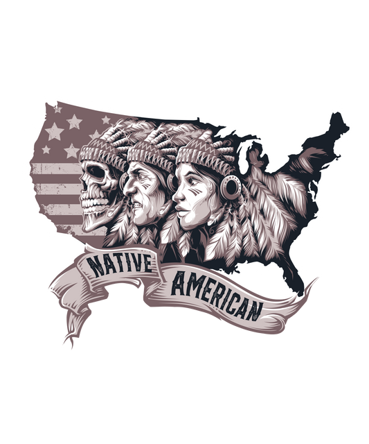 Native American DTF Transfer – 12x9 Inch Full-Color Transfer