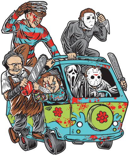 Horror Van design (Freddy, Michael Myers, Jason, Ghostface, Chucky, Leatherface):
