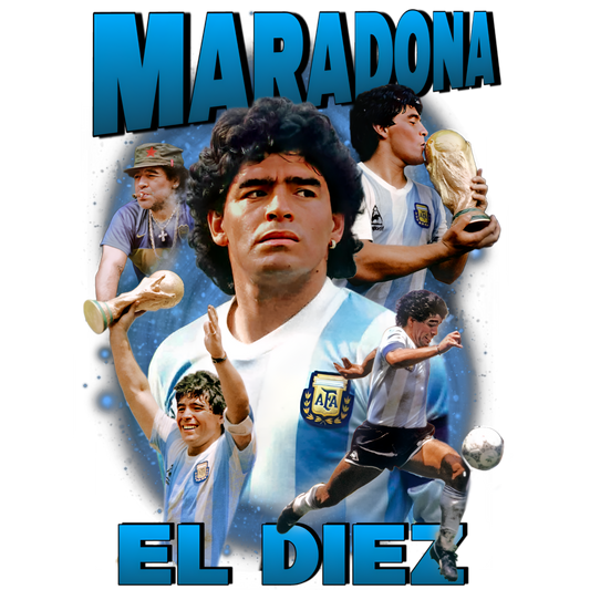 Maradona El Diez DTF Transfer – 11x14.7 in