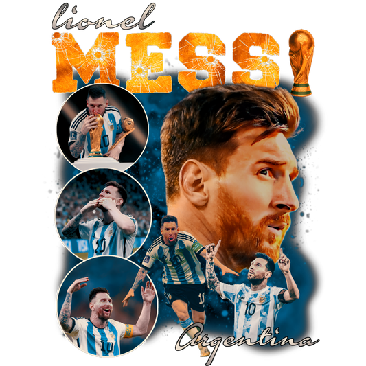 Lionel Messi Argentina DTF Transfer – 11x11 in