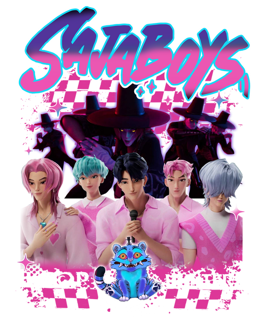 🎤 SAJA BOYS K-Pop Demon Hunters DTF Transfer – 8.5x11 Inch Full-Color Heat Transfer